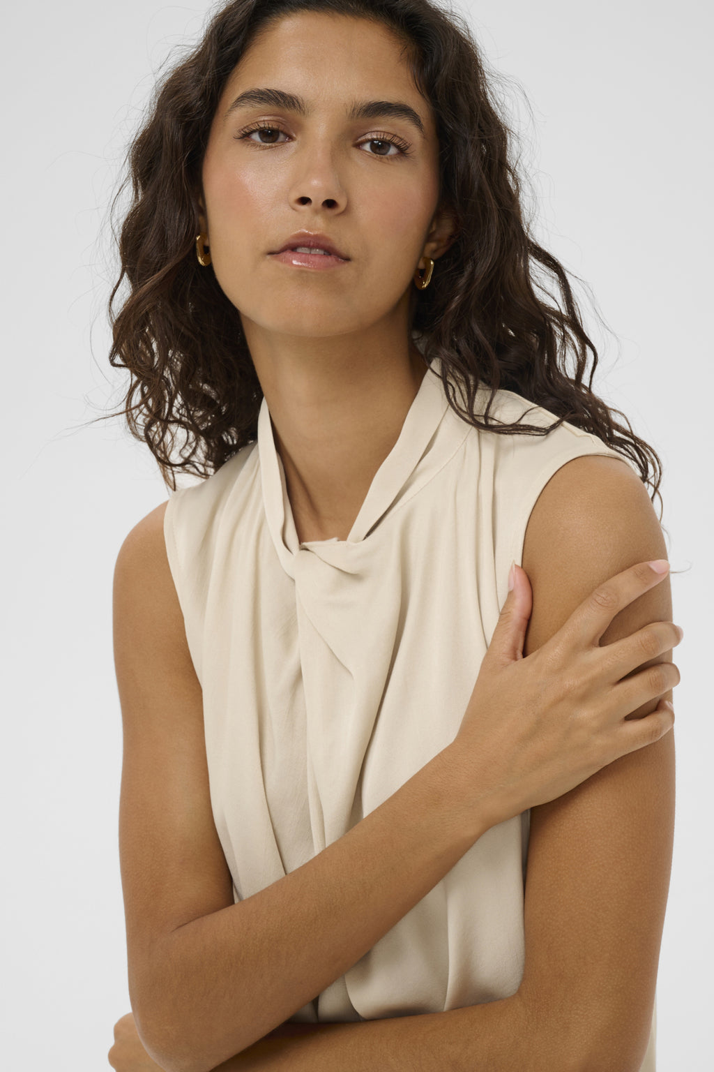 Blouses korte mouw beige Soaked In Luxury