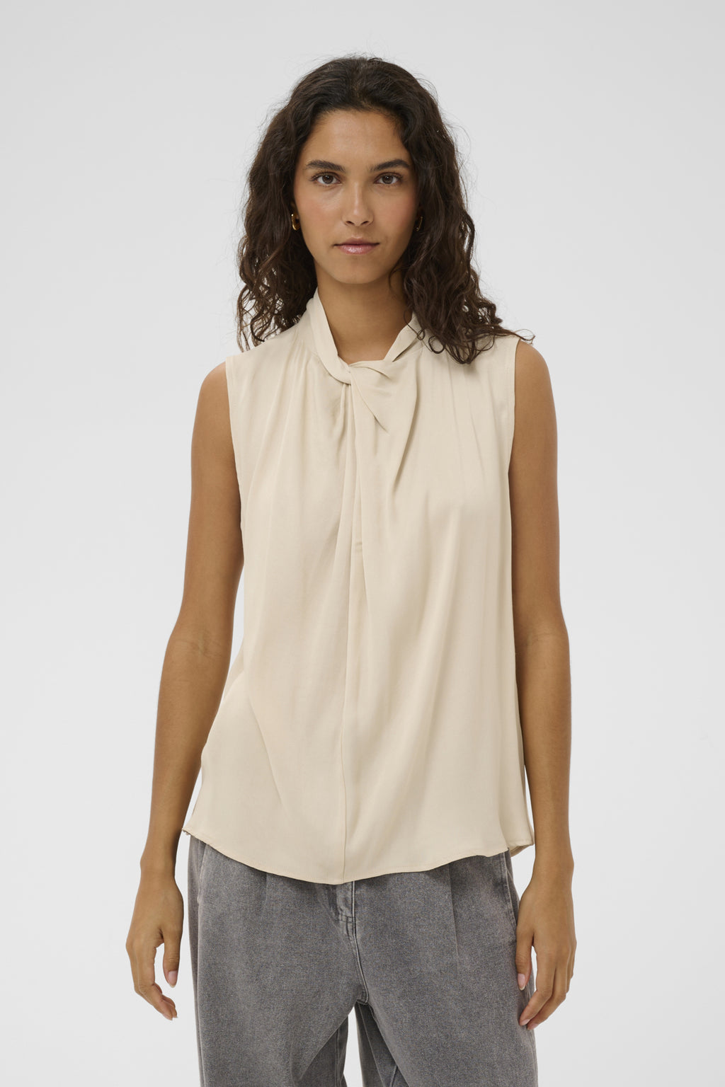 Blouses korte mouw beige Soaked In Luxury