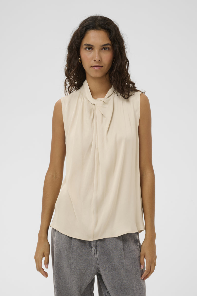 Blouses korte mouw beige Soaked In Luxury