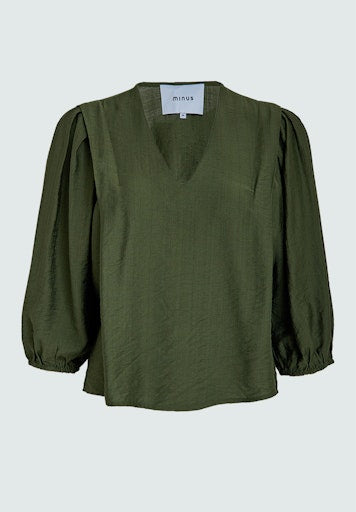 Blouses lange mouw groen Minus
