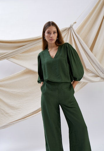 Blouses lange mouw groen Minus