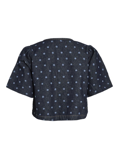 Blouses korte mouw blauw VILA
