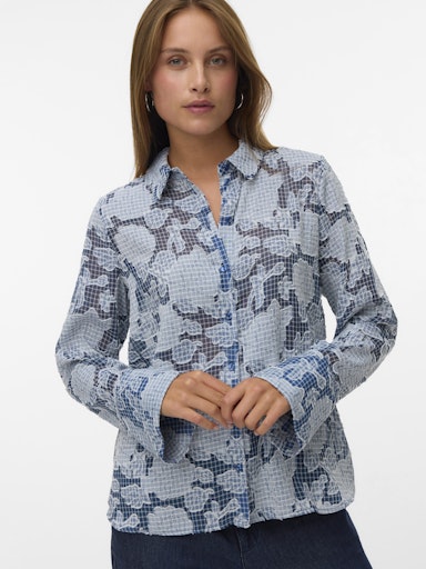 Blouses lange mouw blauw VERO MODA