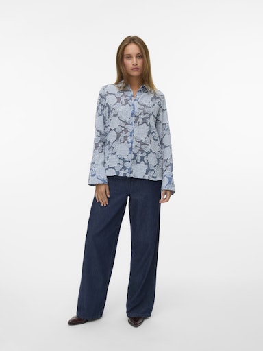Blouses lange mouw blauw VERO MODA