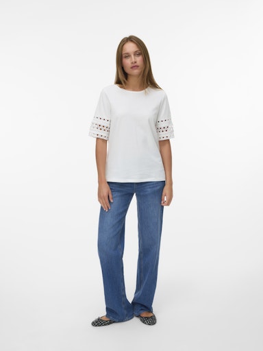 Blouses korte mouw wit VERO MODA