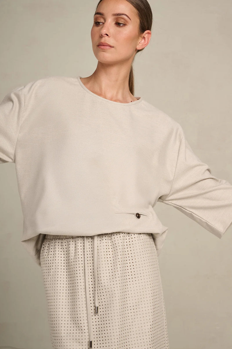 Blouses lange mouw beige March23