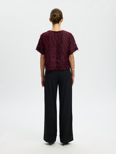 Blouses korte mouw paars Selected FEMME