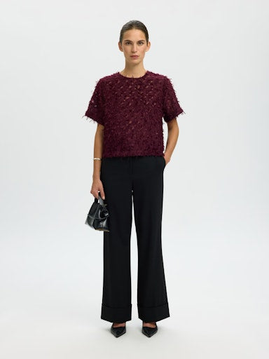 Blouses korte mouw paars Selected FEMME