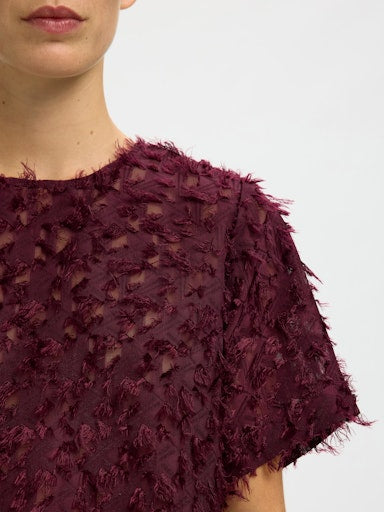 Blouses korte mouw paars Selected FEMME