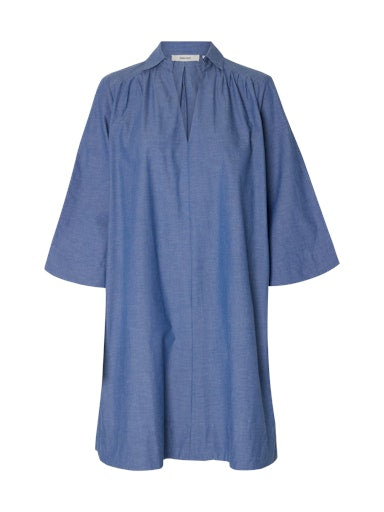 Jurken lange mouw blauw Selected FEMME