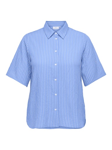 Blouses korte mouw blauw ONLY Carmakoma