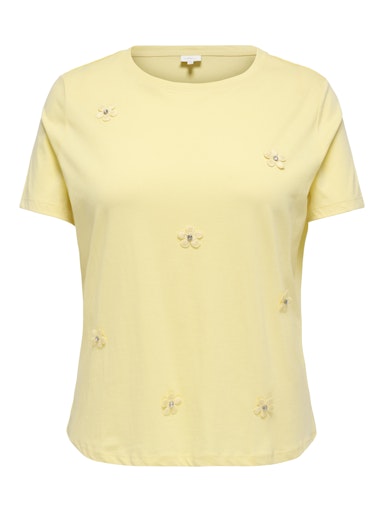 T-shirts korte mouw geel ONLY Carmakoma