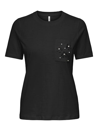 T-shirts korte mouw zwart ONLY Carmakoma