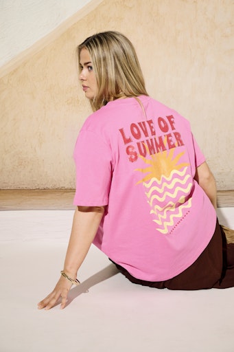 T-shirts korte mouw roze ONLY Carmakoma
