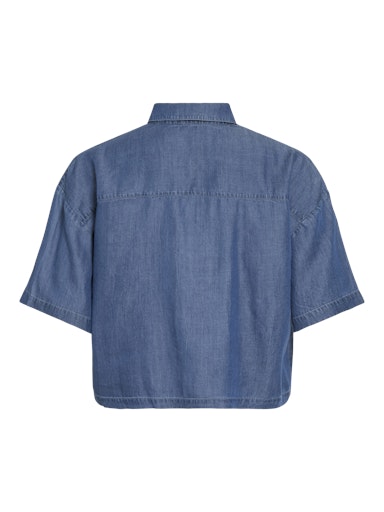 Blouses korte mouw blauw VILA