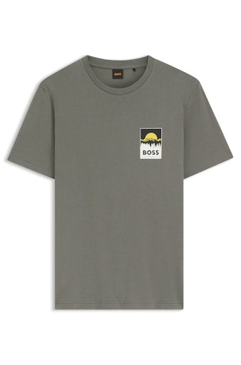T-shirts korte mouw grijs Boss Men Orange