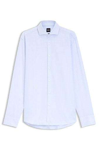 Hemden lange mouw blauw Boss Men Black