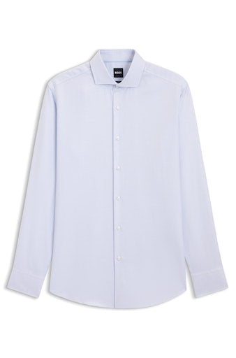 Hemden lange mouw blauw Boss Men Black