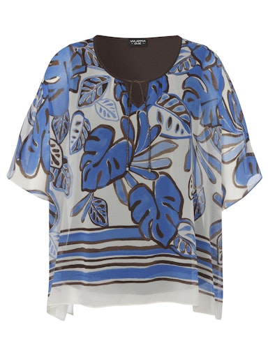 Blouses korte mouw blauw Via Appia Due