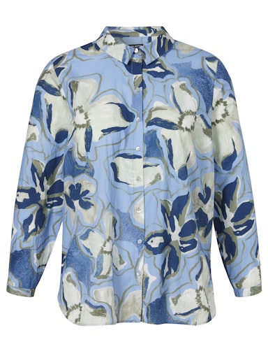 Blouses lange mouw blauw Via Appia Due