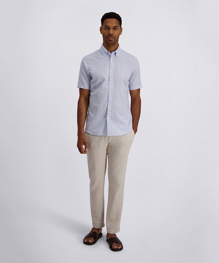 Hemden korte mouw navy Pierre Cardin