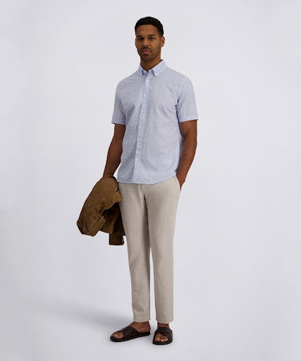 Hemden korte mouw navy Pierre Cardin