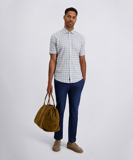 Hemden korte mouw navy Pierre Cardin