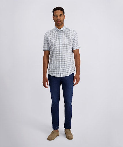 Hemden korte mouw navy Pierre Cardin