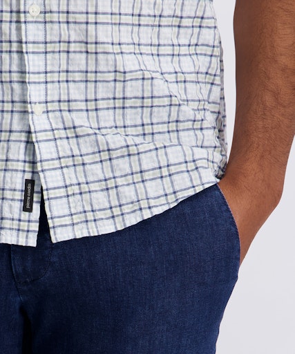 Hemden korte mouw navy Pierre Cardin