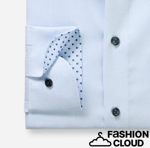 Hemden lange mouw blauw OLYMP