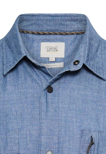 Hemden lange mouw blauw Camel active