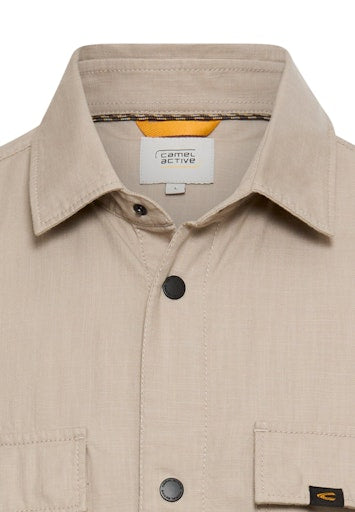 Hemden lange mouw beige Camel active