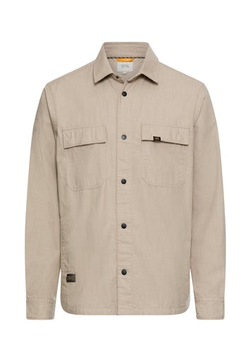 Hemden lange mouw beige Camel active