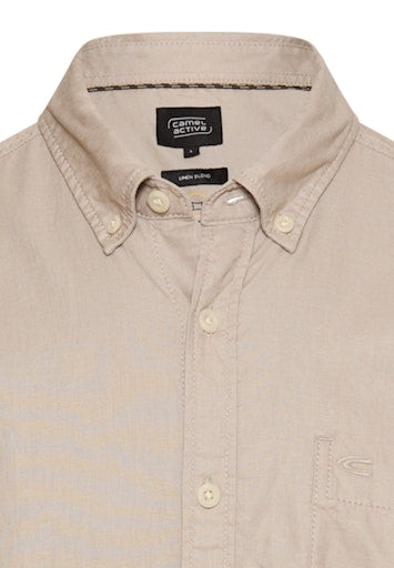 Hemden lange mouw beige Camel active