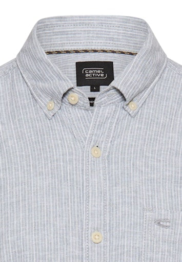 Hemden lange mouw blauw Camel active
