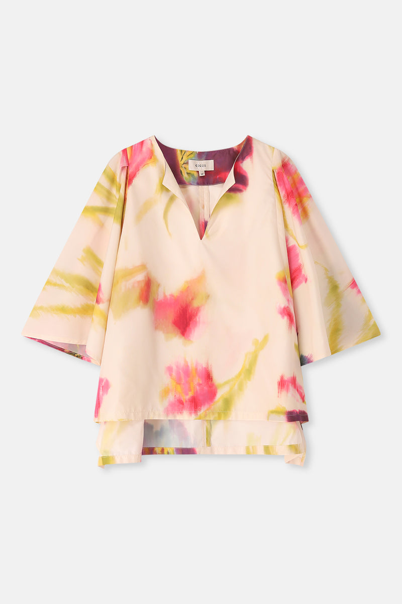 Blouses korte mouw beige Gigue