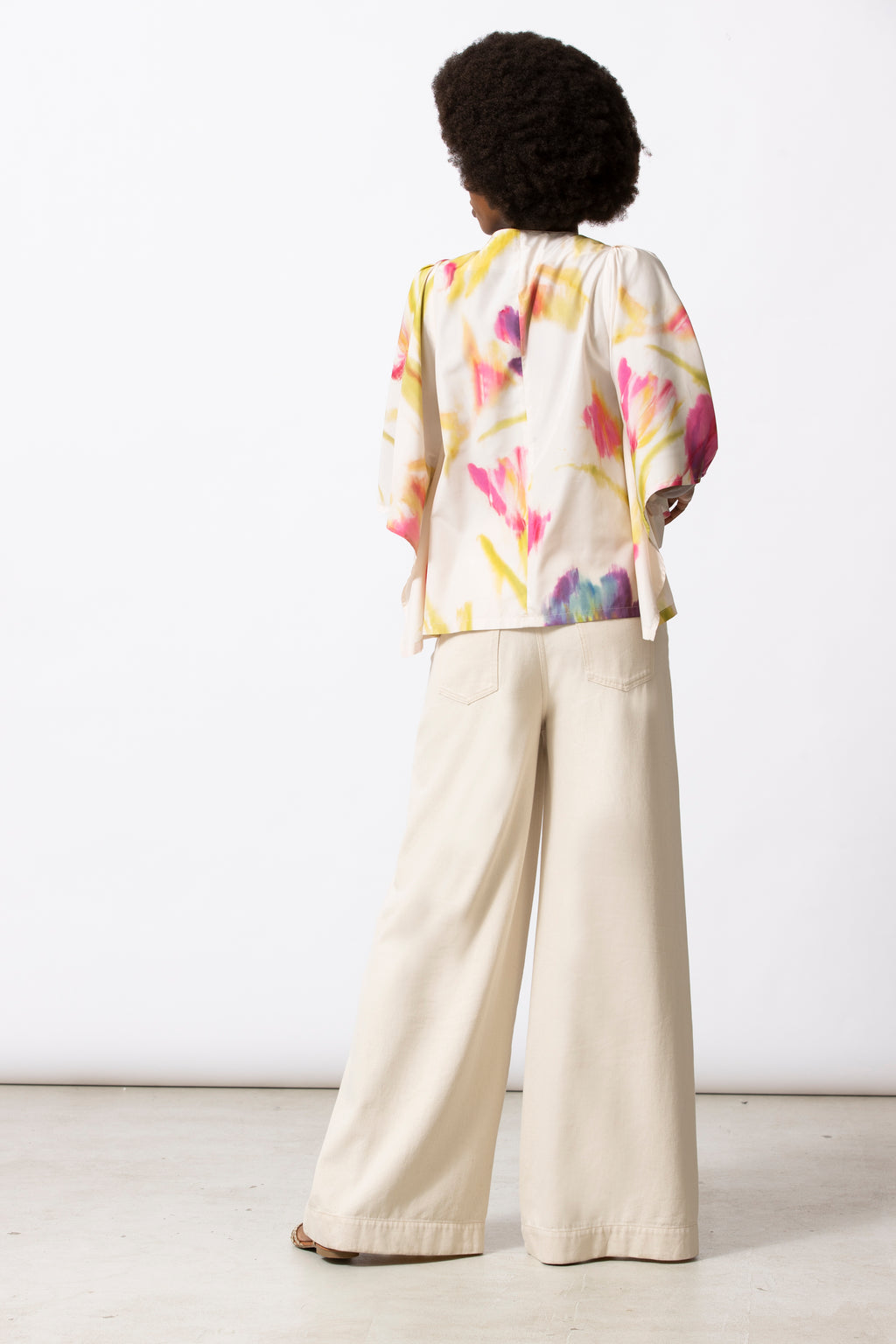 Blouses korte mouw beige Gigue