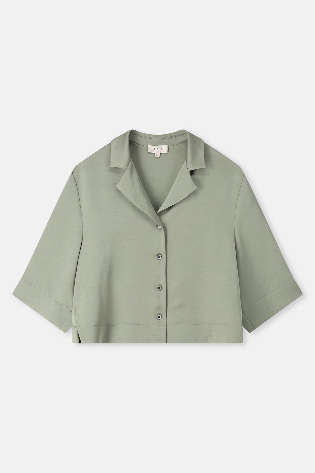 Blouses korte mouw groen Gigue