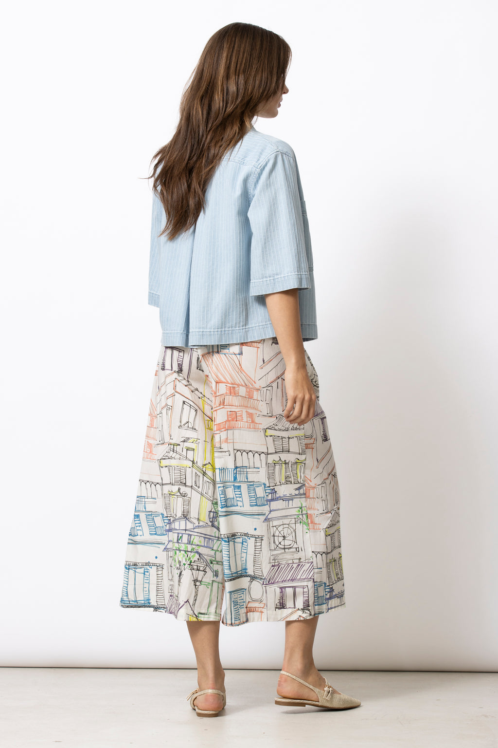 Blouses korte mouw blauw Gigue
