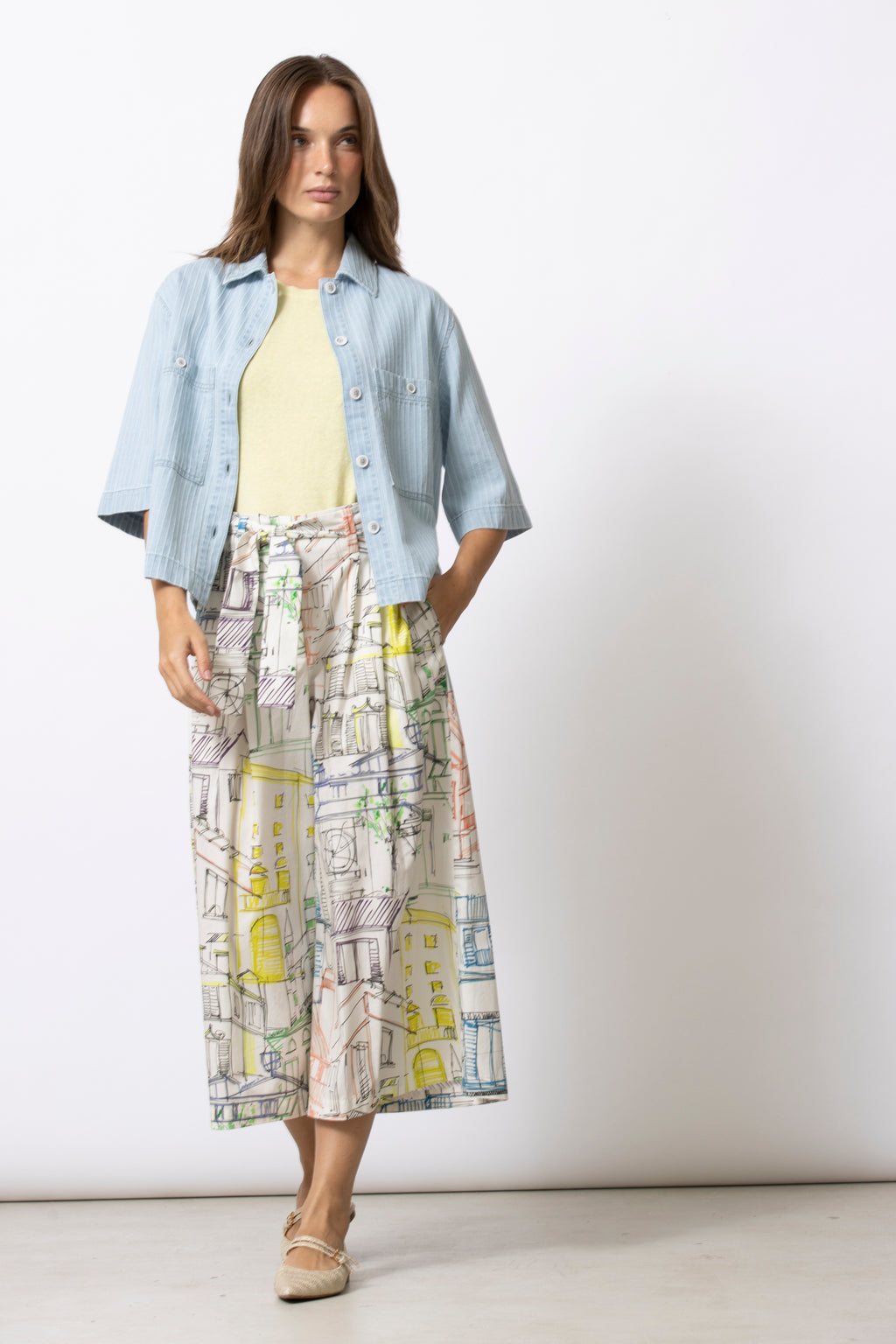 Blouses korte mouw blauw Gigue