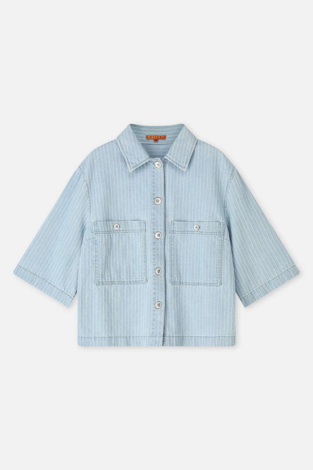 Blouses korte mouw blauw Gigue