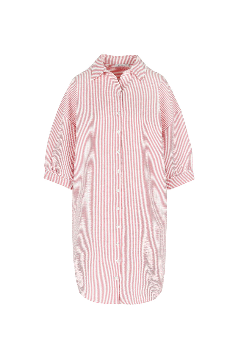 Jurken korte mouw roze Hampton Bays