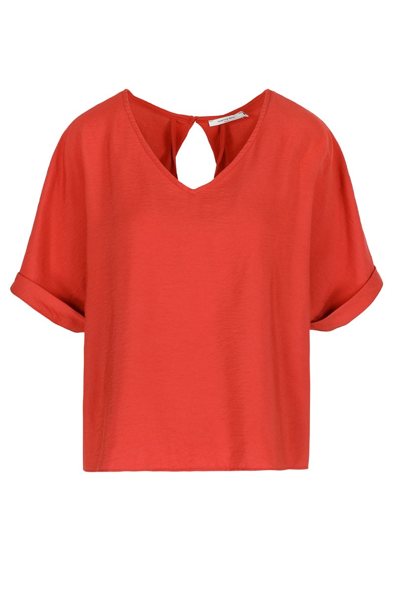 Blouses korte mouw rood Hampton Bays