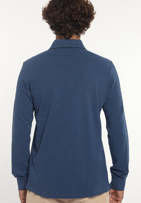 Polo's lange mouw blauw River Woods