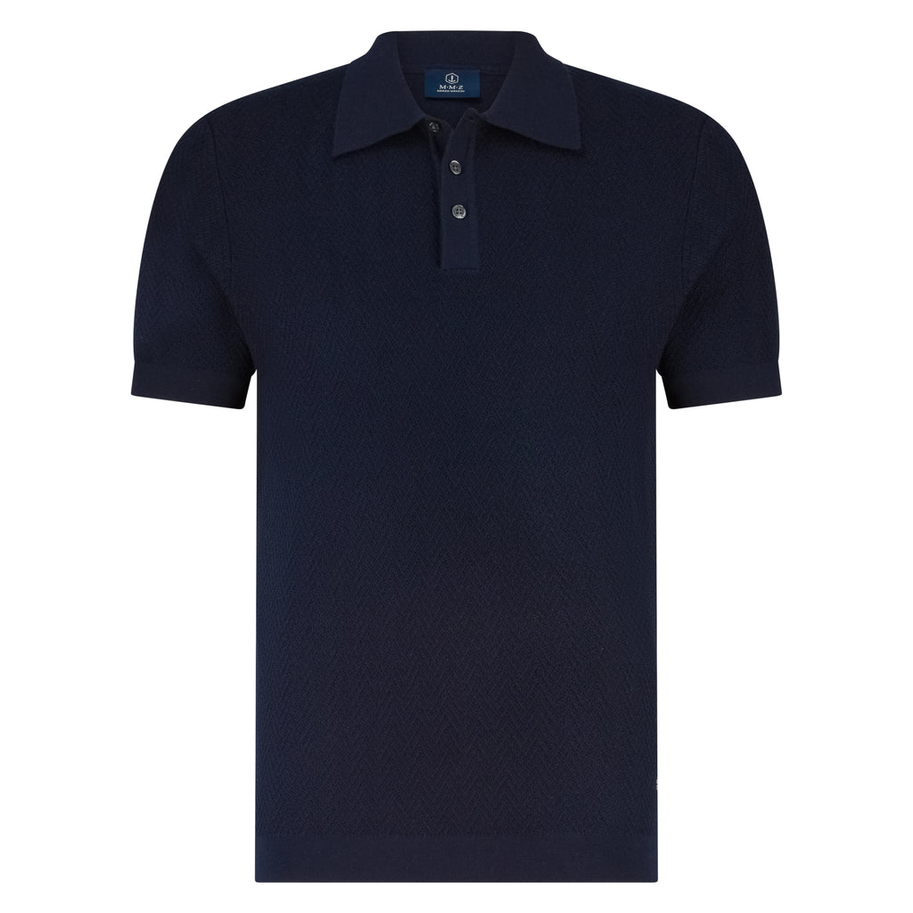 Polo's korte mouw navy Marco Manzini