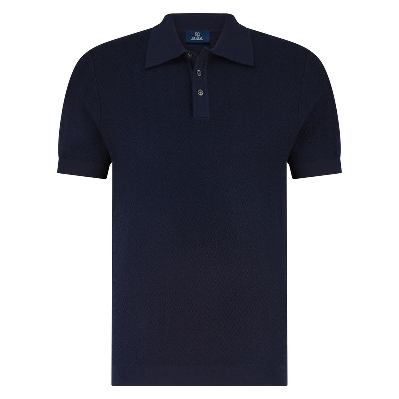 Polo's korte mouw navy Marco Manzini