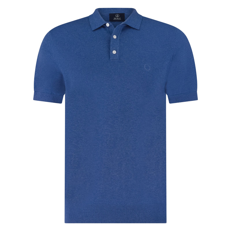 Polo's korte mouw blauw Marco Manzini