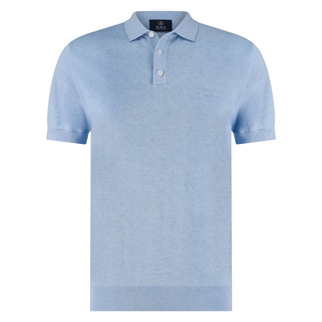 Polo's korte mouw blauw Marco Manzini