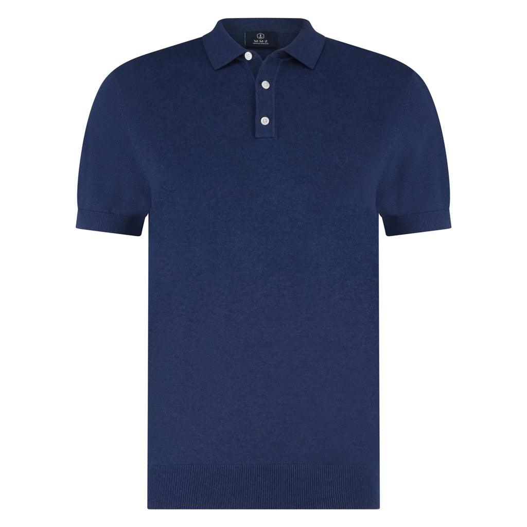 Polo's korte mouw blauw Marco Manzini