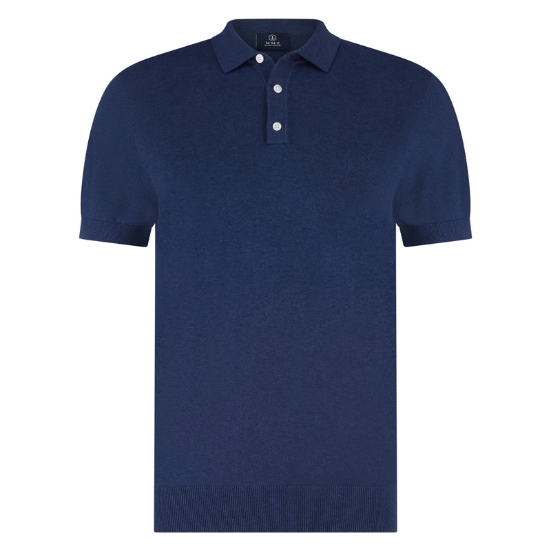 Polo's korte mouw blauw Marco Manzini